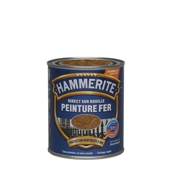 Acheter Direct Peinture antirouille martelée - Cuivre - 0,25L HAMMERITE
