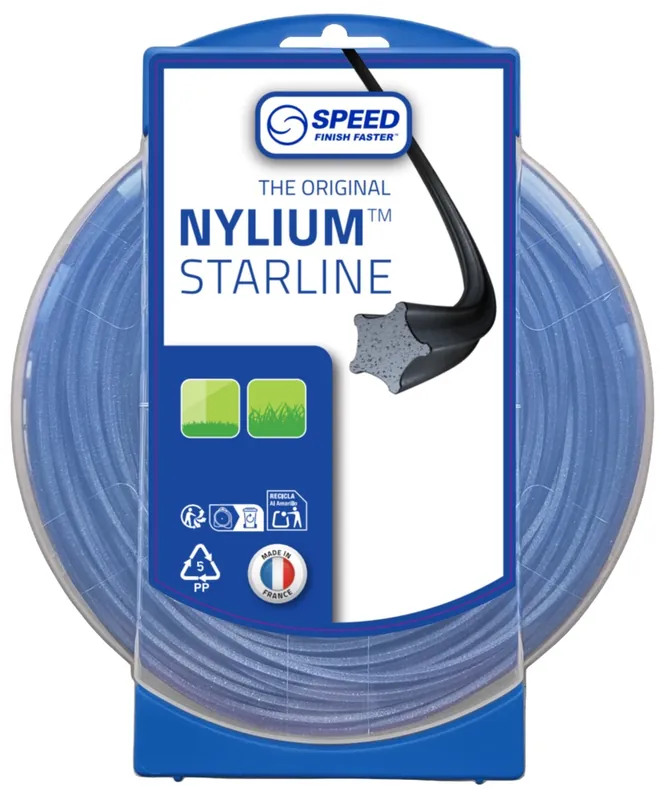 Dernière Chance Fil nylon débroussailleuse NYLIUM STARLINE Ø 2,4mm longueur 15 m - F1 DISTRIBUTION