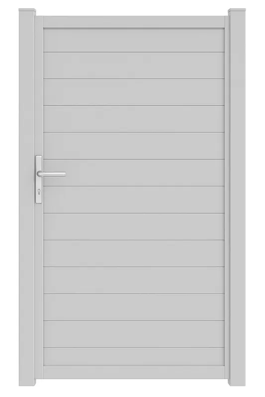 Quantité Limitée Portillon aluminium BREZINS l.1,00 x H.1,60 m gris clair JARDIMAT