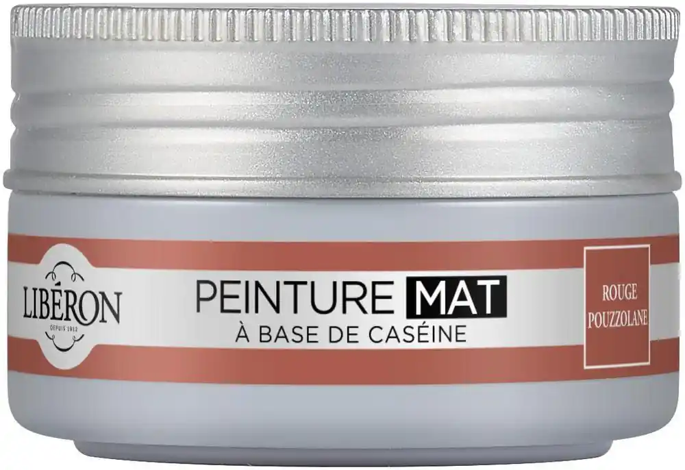 Bon Plan Peinture meuble bois à la caséine mat rouge pouzzolane 75 ml LIBERON