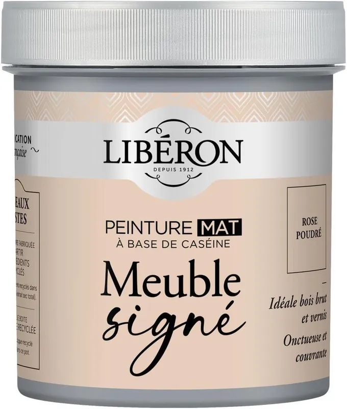 Commande En Gros Peinture meuble bois à la caséine mat rose poudré 0,5L LIBERON