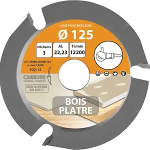Acheter Direct Lame carbure multifonction 125mm - 3 dents - Anti-recul LEMAN