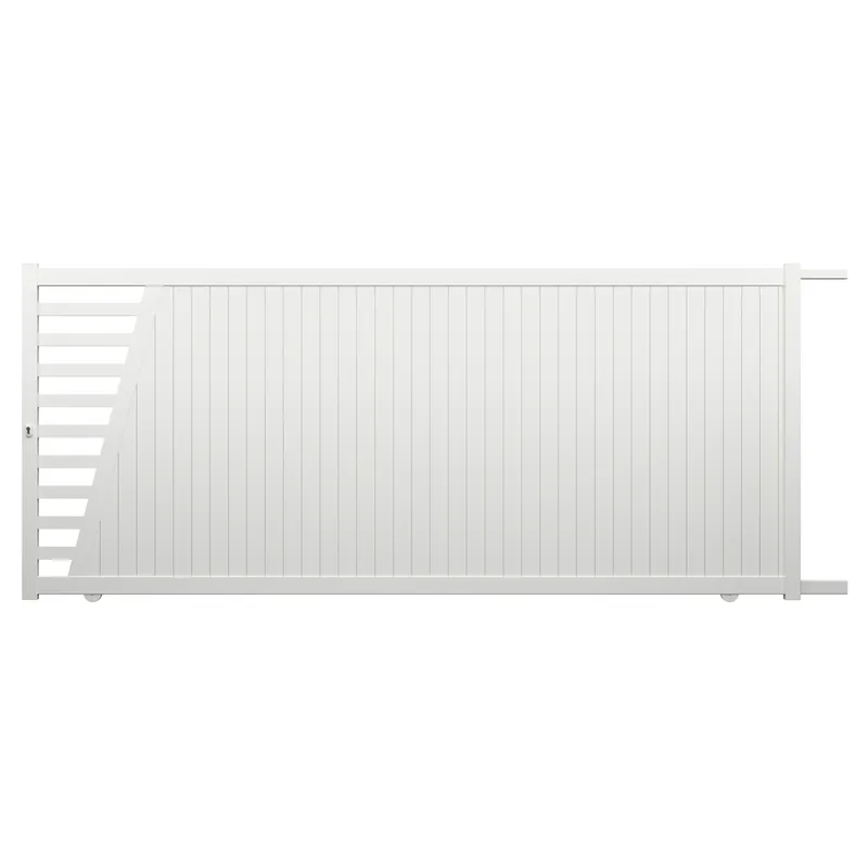 Portail coulissant aluminium PIVOINE l.4,10 x H.1,78 m blanc livraison directe à domicile GARDEN GATE Solde
