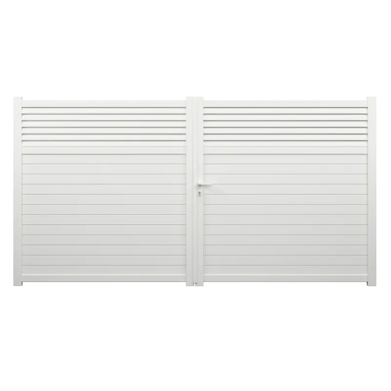 Portail battant aluminium JASMIN l.3,50 x H.1,834 m blanc livraison directe à domicile GARDEN GATE Soldes