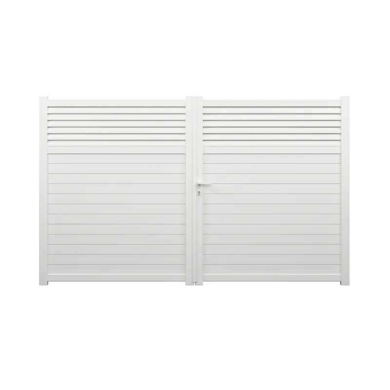 Pas Cher Portail battant aluminium JASMIN l.3,00 x H.1,834 m blanc livraison directe à domicile GARDEN GATE