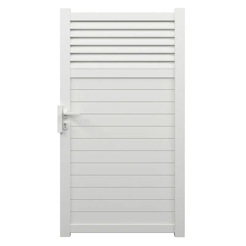 Portillon aluminium JASMIN l.1,00 x H.1,834 m blanc livraison directe à domicile GARDEN GATE Haute Qualité