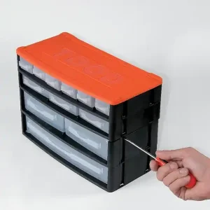 Prix Bas Casier de rangement polypropylène 24 tiroirs - Transparent TOOD
