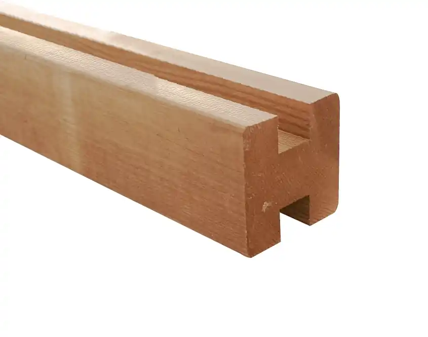 Nouvel Arrivage Poteau bois intermédiaire pin traité autoclave classe 4 brun rainuré - 90 x 90 x 2400 mm - DEBARGE