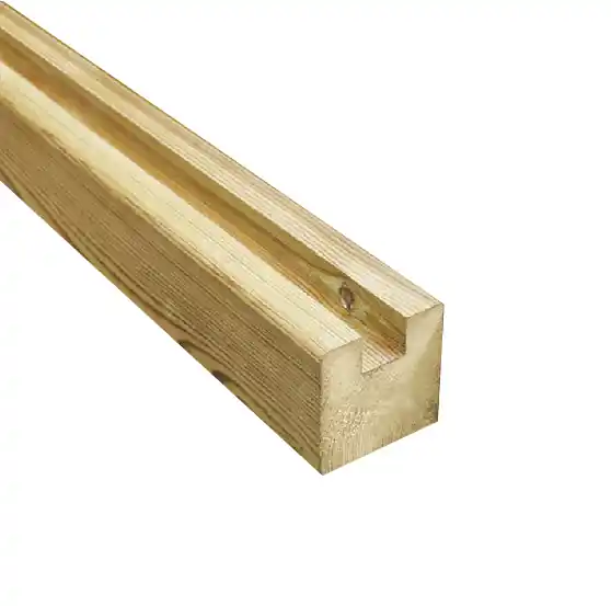 Prix Cassé Poteau bois départ/fin pin traité autoclave classe 4 vert rainuré - 90 x 90 x 2400 mm - DEBARGE