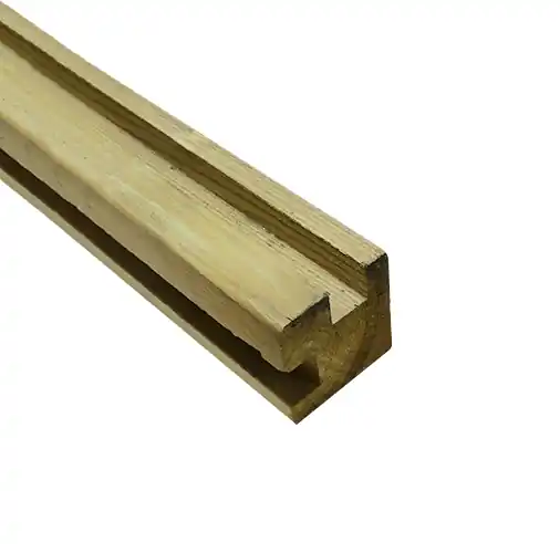 Marque Poteau bois angle pin traité autoclave classe 4 vert rainuré - 90 x 90 x 2400 mm - DEBARGE