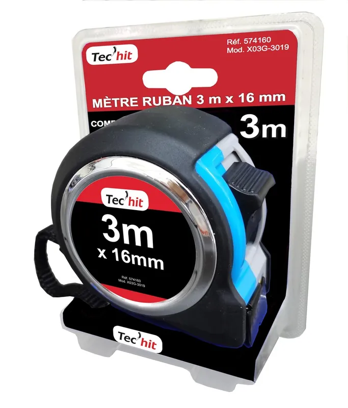 Remise Mètre ruban à blocage 8 m - JP OUTILLAGE