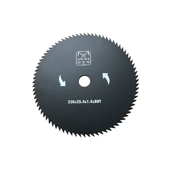 Disque pour débroussailleuse 80 dents Ø 230 mm Alésage Ø25.4mm Acier Carbone GREENCAT GREEN CAT Offre Spéciale