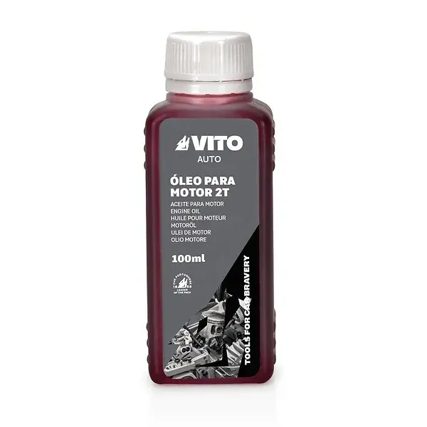 Huile moteur 2 Temps 1L Lubrifiant Semi Synthétique Tronçonneuse, Débroussailleuse, Taille-haie, Scooter VITO Meilleur Prix
