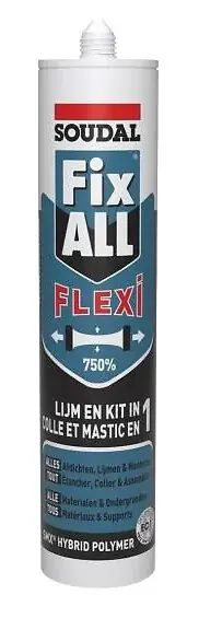 Mastic-colle polymère hybride Fix ALL Flexi gris cartouche 290ml - SOUDAL - 105030 Offre Spéciale
