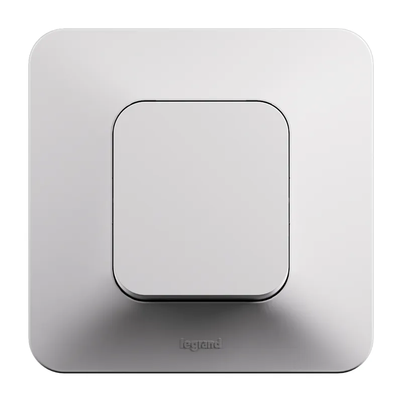 Nouveauté Bouton poussoir encastrable 6A complet Blanc - Neptune LEGRAND