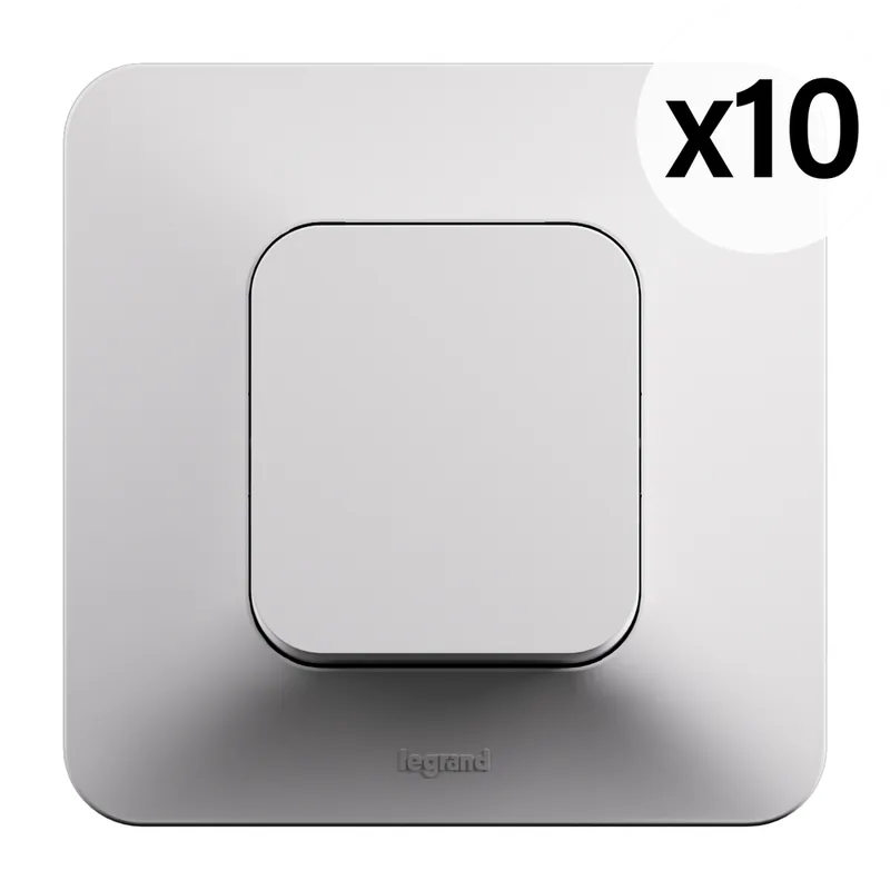 Interrupteurs va-et-vient encastrables 10A complets Blanc par 10 - Neptune LEGRAND Meilleur Choix