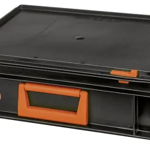 Coffre rangement empilable PP Magnus PC 10 Noir/Orange 40cm TOOD Prix Cassé