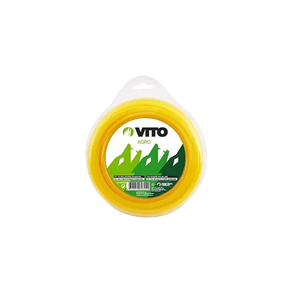 Offre Limitée Fil nylon carré pour débroussailleuse - longueur 60m - diamètre 3mm VITO