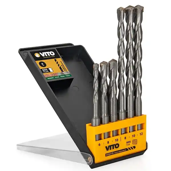 Jusqu'à Épuisement Des Stocks Coffret de 6 Forets SDS PLUS Diam Ø 6 8 10 12 mm Spécial PIERRE VITO