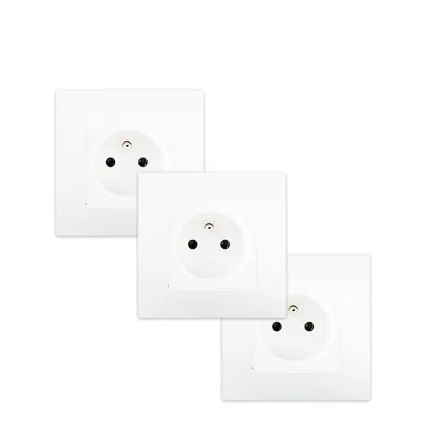 SIEMENS LOT 3 Prise 2P+T Blanc Delta Viva + Plaque Blanc Prix Promo