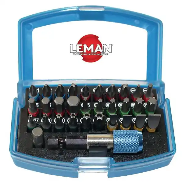 Acheter Direct Coffret 32 embouts de vissage avec code couleur - 25mm LEMAN