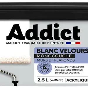 Peinture Murs et Plafonds veloutée monocouche ADDICT 2.5L Prix Bas