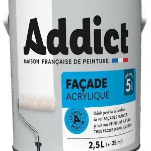 Peinture façade acrylique - Ton Pierre - 2,5L ADDICT Meilleur Prix