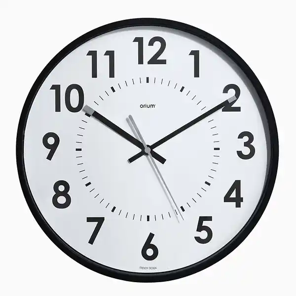 Dernier Modèle Horloge silencieuse Abylis Ø30cm - Noir - Orium
