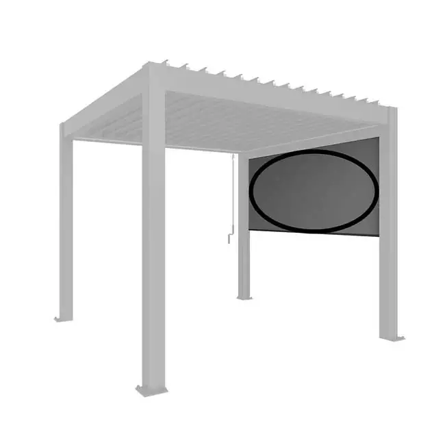 Store pare-soleil pour pergola T. 3,5 m gris foncé métallique - BIOHORT Remise