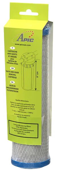 Commander Vite Cartouche charbon actif anti-goût APIC