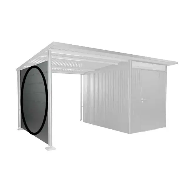 Paroi latérale pour Auvent pour abri de jardin AvantGarde A2,A6 acier galvanisé gris quartz métallique - BIOHORT Vente Flash