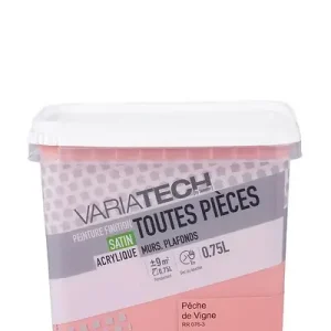 Peinture murale satin - Pêche Vigne - 0,75L VARIATECH Nouveauté