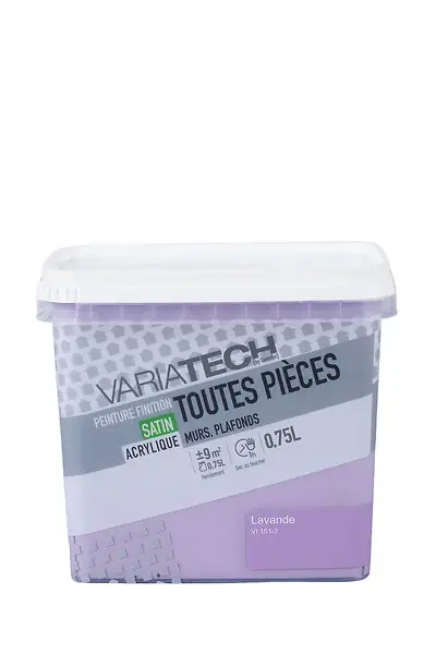 Peinture murale satin - Lavande - 0,75L VARIATECH Satisfait Ou Remboursé