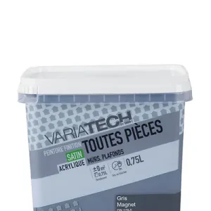 Haute Qualité Peinture murale satin - Gris magnétique - 0.75L VARIATECH