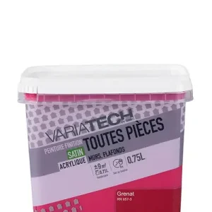 Marque Peinture murale satinée - 0.75L - Grenat VARIATECH