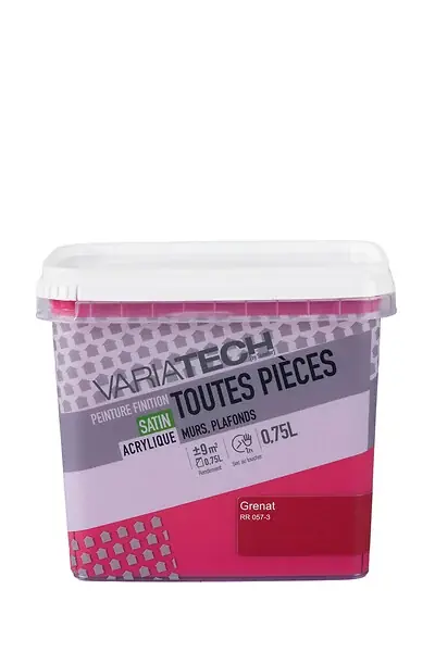 Marque Peinture murale satinée - 0.75L - Grenat VARIATECH