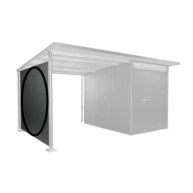 Offre Exclusive Auvent pour abri de jardin AvantGarde A2, A6 gris foncé métallique T. L - BIOHORT