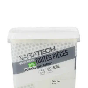 Remise Peinture murale satinée - Gamme Toutes Pièces - Brioche - 0.75L VARIATECH