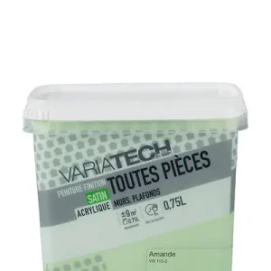 Peinture murale satin - Amande - 0,75L VARIATECH Réduction