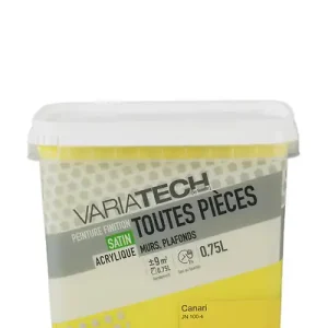 Offre Limitée Peinture murale intérieure satin - Canari - 0,75L VARIATECH