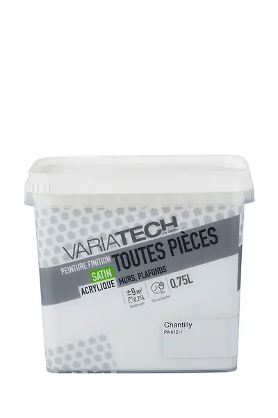 Peinture murale toutes pièces satin - Chantilly - 0,75L VARIATECH Offre Limitée