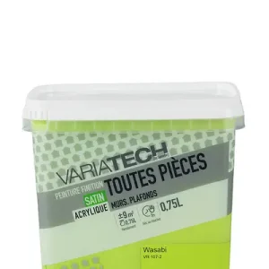 Peinture murale satinée - Wasabi - 0,75L VARIATECH Acheter Direct