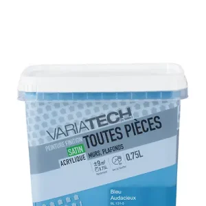 Peinture murale satin - Bleu audacieux - 0.75L VARIATECH Marque