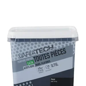 Peinture murale satin Noir 0.75L VARIATECH Commande En Gros