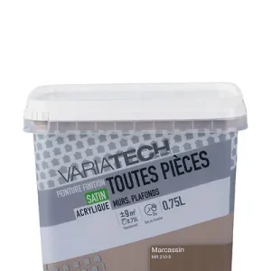 Peinture murale toutes pièces satin Marcassin 0,75L VARIATECH Expédié Aujourd'hui