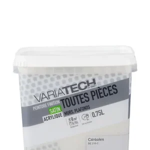 Affaire À Saisir Peinture murale satinée - 0.75L - Couleur Céréales VARIATECH
