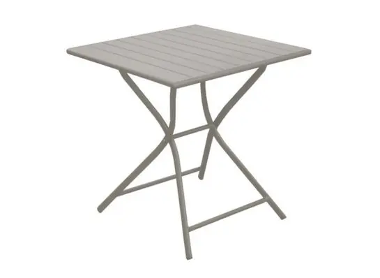 Table de jardin pliante GUERIDON aluminium crème 70 x 70 cm, Livraison à domicile incluse - PROLOISIRS Satisfait Ou Remboursé