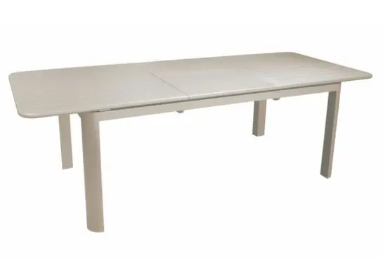 Table de jardin à rallonge EOS aluminium crème 180/240 x 100 cm, Livraison à domicile incluse - PROLOISIRS Super Prix