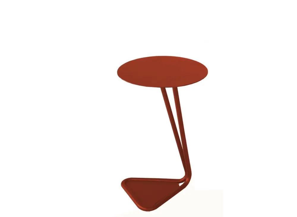 Quantité Limitée Table basse de jardin EZE aluminium et acier terra ø 40 cm, Livraison à domicile incluse - PROLOISIRS
