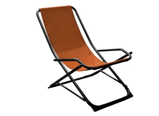 Chaise de jardin pliante PENDULAIRE chilienne acier graphite sienne, Livraison à domicile incluse - PROLOISIRS Prix Promo